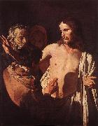 HONTHORST, Gerrit van The Incredulity of St Thomas sdg Spain oil painting artist